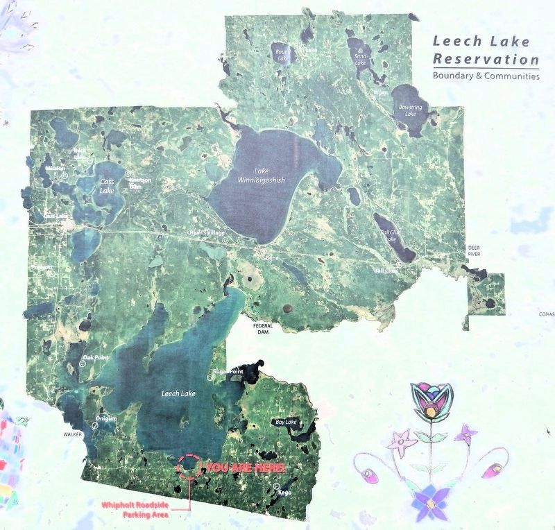 Marker detail: Leech Lake Reservation image. Click for full size.