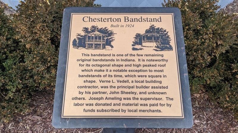 Chesterton Bandstand Marker image. Click for full size.