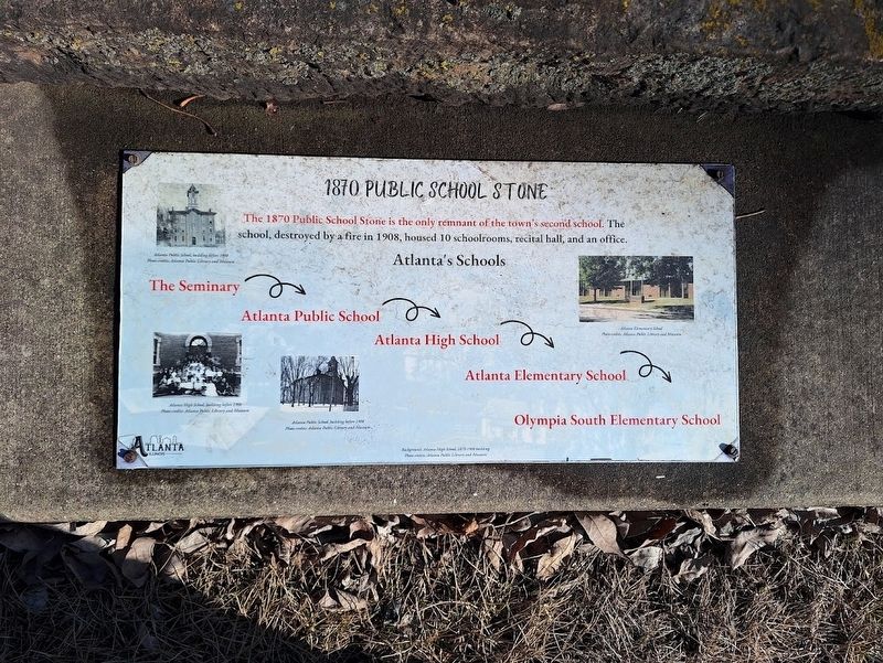 1870 Public School Stone Marker image. Click for full size.