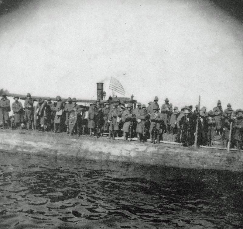 Marker detail: Federal Troops Preparing for Launch near Walker image. Click for full size.