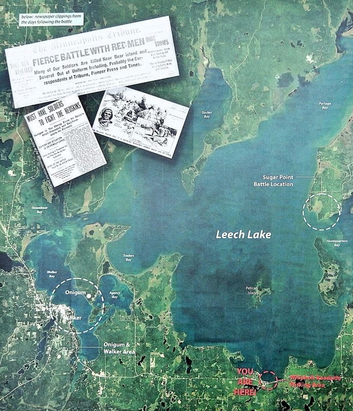Marker detail: Leech Lake Map image. Click for full size.