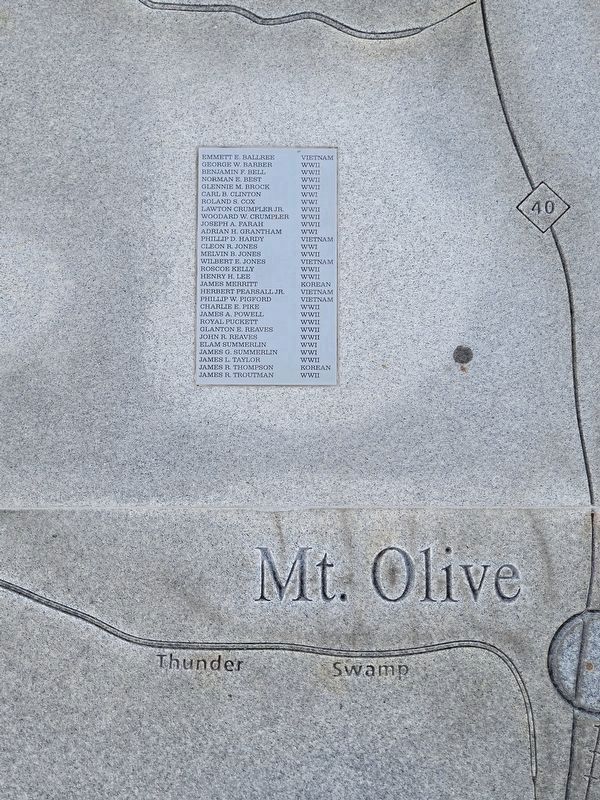 Wayne County Veterans Memorial Map - Mt. Olive image. Click for full size.