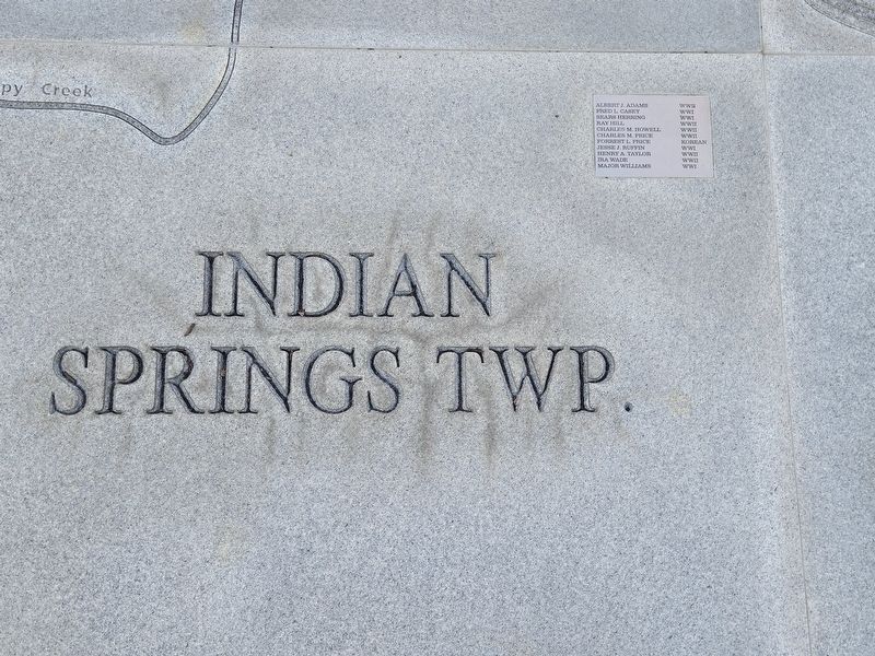 Wayne County Veterans Memorial Map - Indian Springs image. Click for full size.