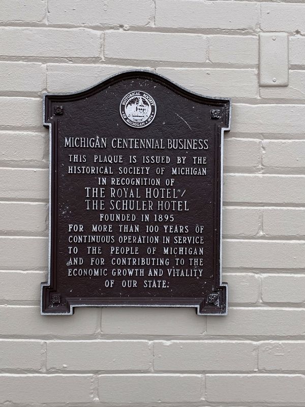 The Royal Hotel/The Schuler Hotel Marker. Click for full size. The Royal Hotel/The Schuler Hotel Marker image. Click for full size.