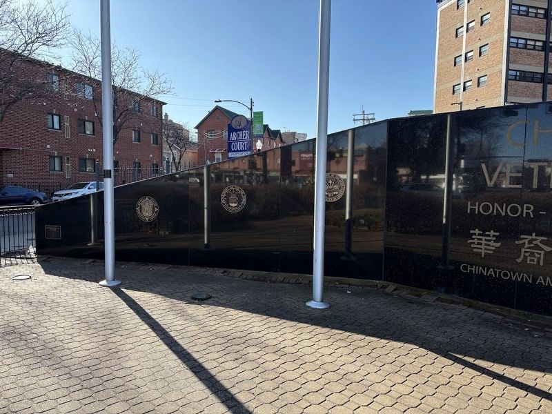 Chinese American Veterans Memorial (left side) image. Click for full size.