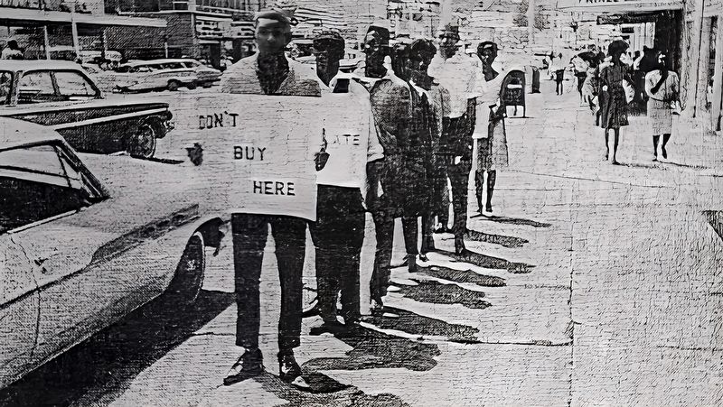 1963 Protests in Fayetteville, N.C. image. Click for full size.