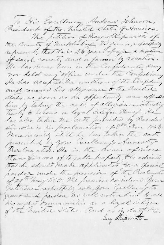 Grey Skipwith Amnesty Application image. Click for full size.