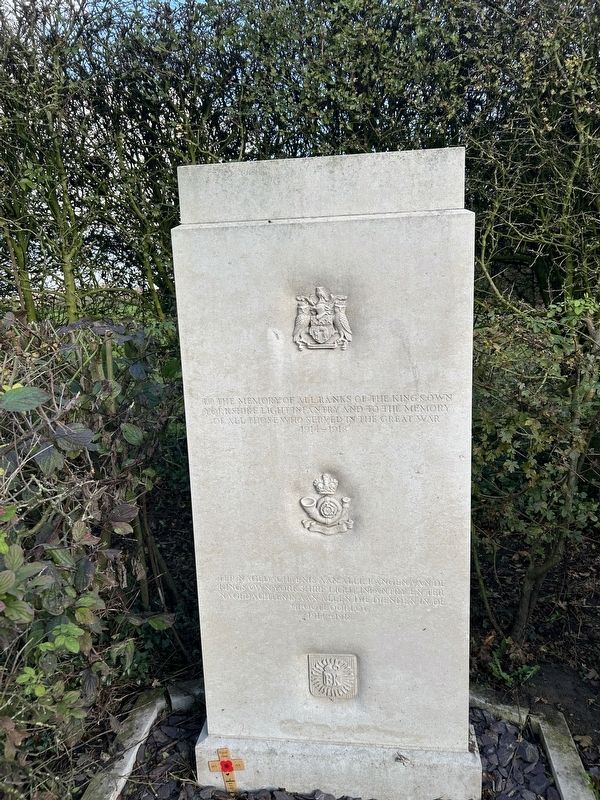 In Memory of the King’s Own Yorkshire Light Infantry Marker. Click for full size. In Memory of the King’s Own Yorkshire Light Infantry Marker image. Click for full size.