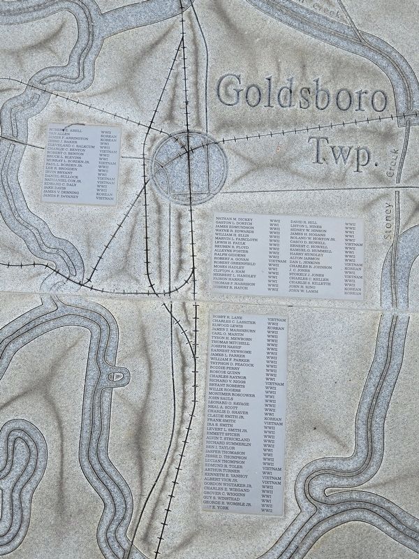 Wayne County Veterans Memorial Map - Goldsboro TWP image. Click for full size.