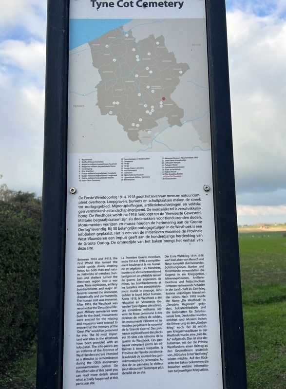 Tyne Cot Cemetery Marker. Click for full size. Tyne Cot Cemetery Marker image. Click for full size.