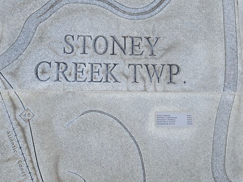 Wayne County Veterans Memorial Map - Stoney Creek TWP image. Click for full size.
