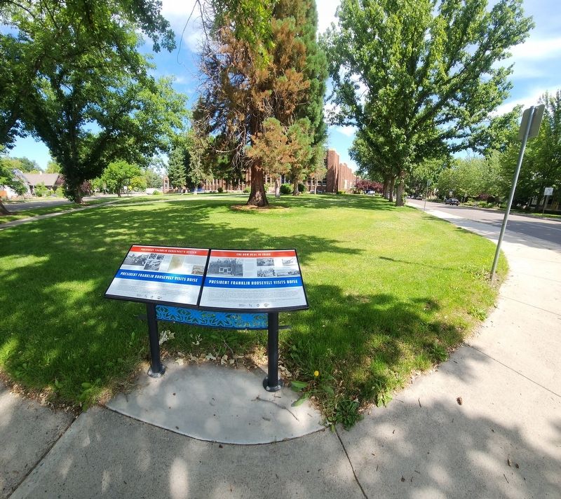 President Franklin Roosevelt Visits Boise Marker image. Click for full size.