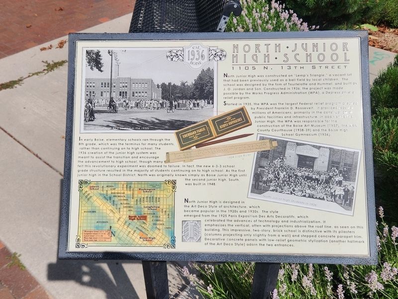 North Junior High School Marker image. Click for full size.