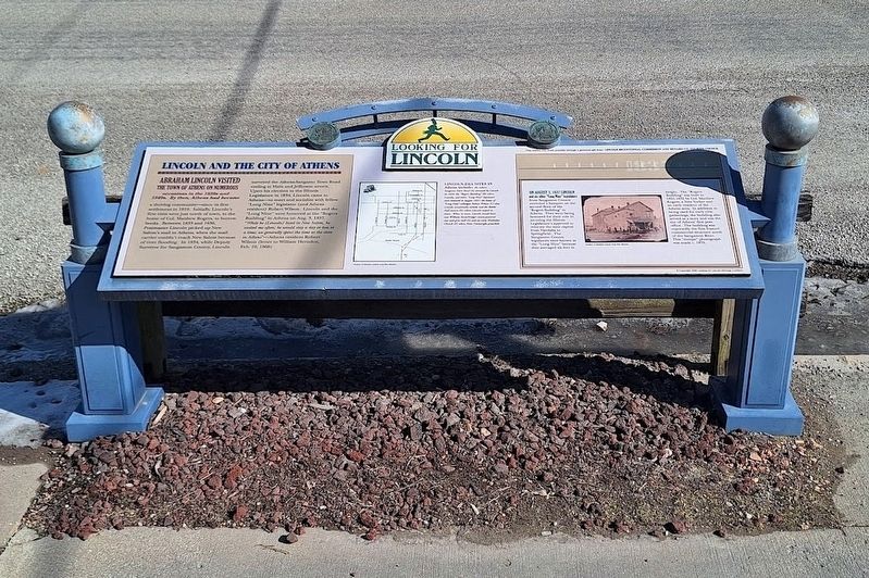 Lincoln and the City of Athens Marker image. Click for full size.