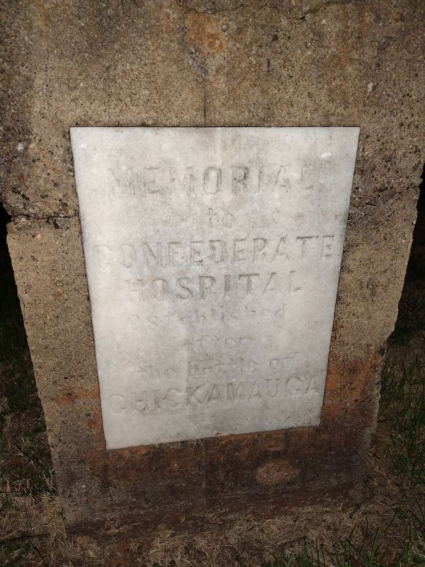 Memorial to Confederate Hospital Marker image. Click for full size.