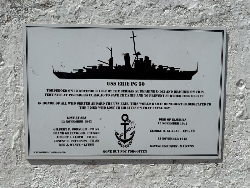 USS Erie PG-50 Marker image. Click for full size.