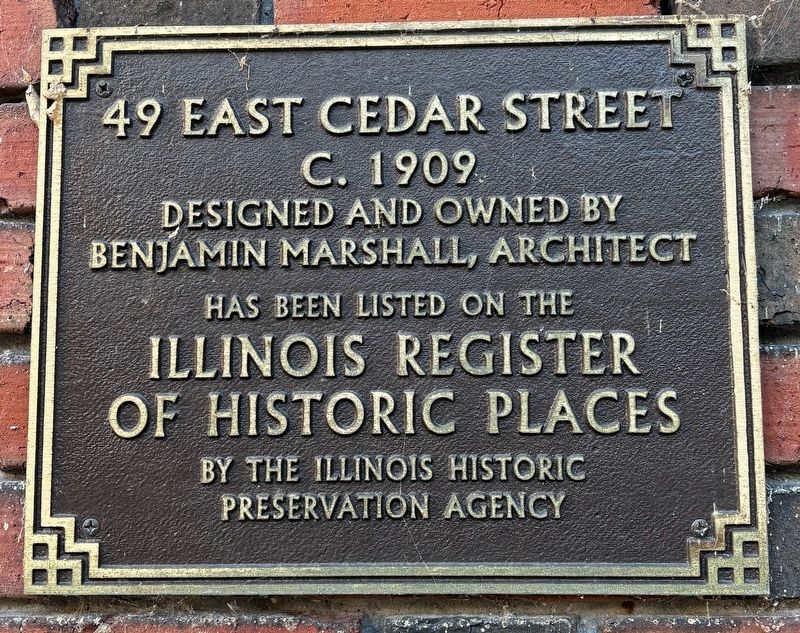 49 East Cedar Street Marker. Click for full size. 49 East Cedar Street Marker image. Click for full size.