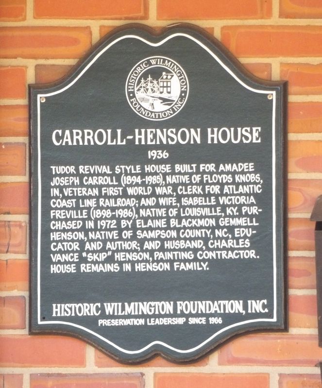Carroll-Henson House Marker. Click for full size. Carroll-Henson House Marker image. Click for full size.