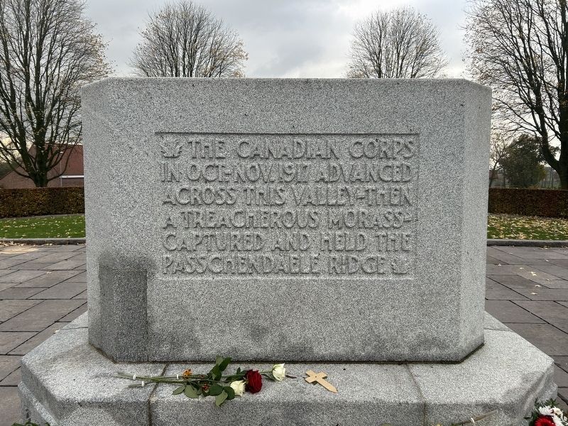 Passchendaele Monument Marker. Click for full size. Passchendaele Monument Marker image. Click for full size.