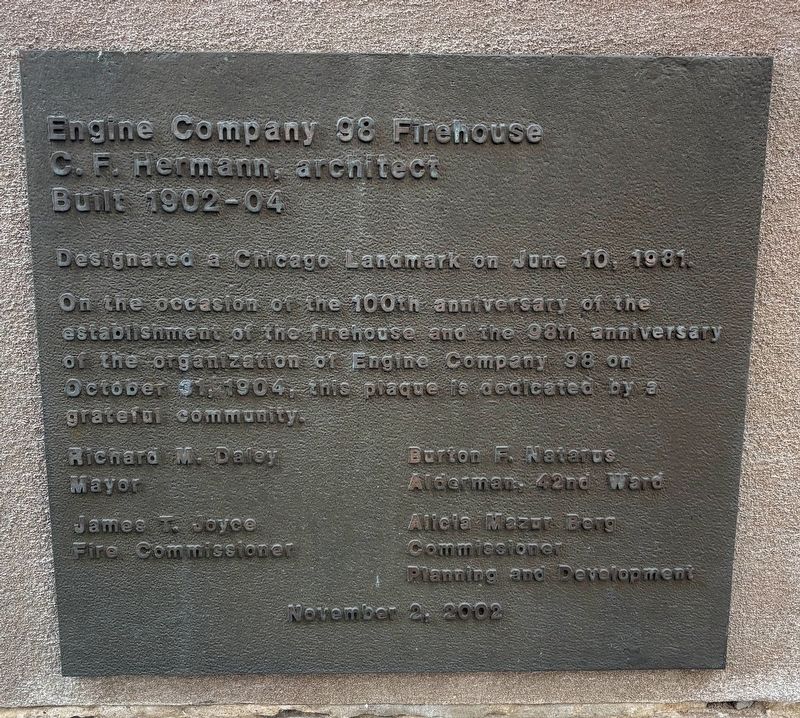 Engine Company 98 Firehouse Marker image. Click for full size.