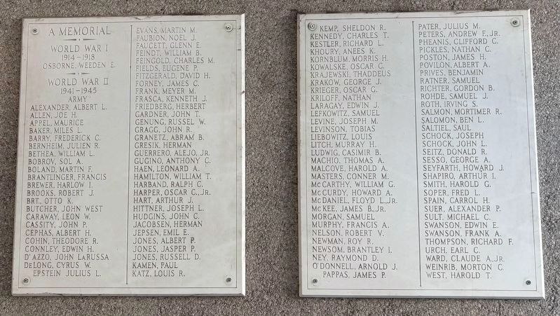 Memorial to Dentists Killed in the World Wars image. Click for full size.