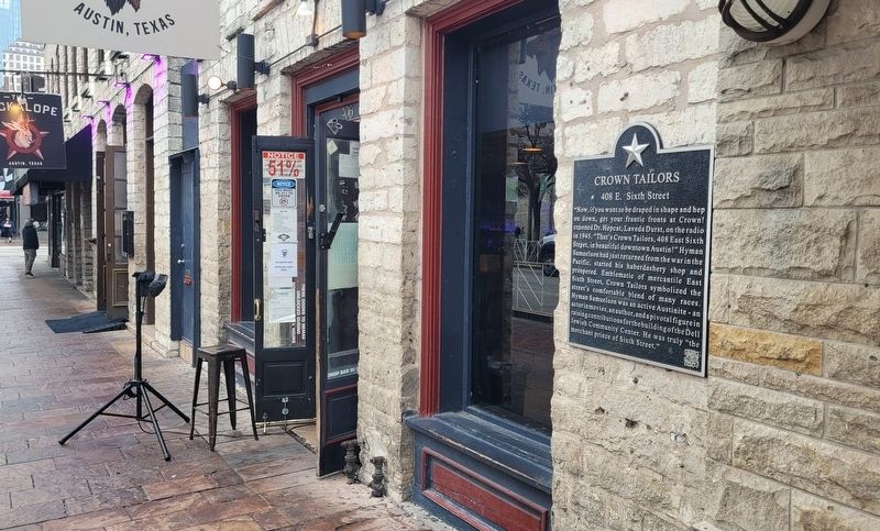 Crown Tailors Marker. Click for full size. Crown Tailors Marker image. Click for full size.