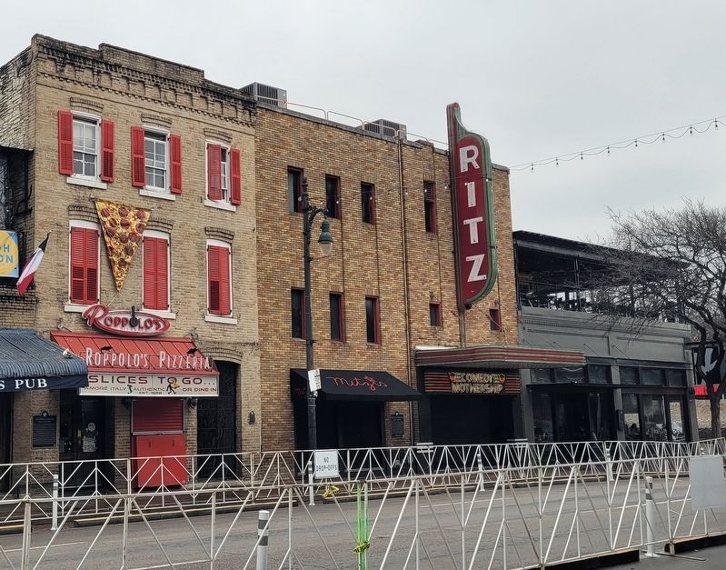 The view of the Ritz Theater and Marker from the street image. Click for full size.