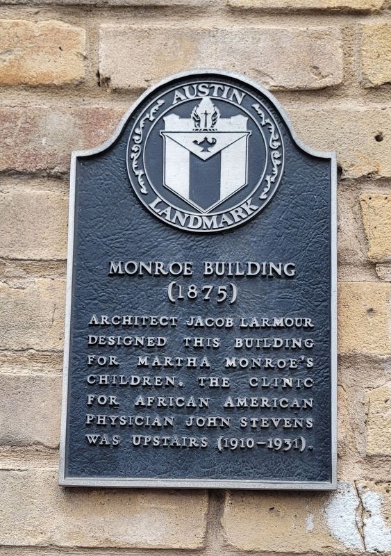Monroe Building Marker. Click for full size. Monroe Building Marker image. Click for full size.
