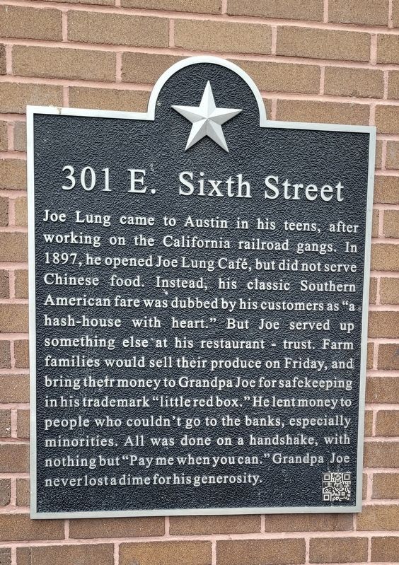 301 E. Sixth Street Marker. Click for full size. 301 E. Sixth Street Marker image. Click for full size.