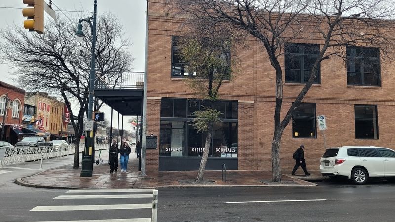 The view of the marker along the corner of the building. Click for full size. The view of the marker along the corner of the building image. Click for full size.