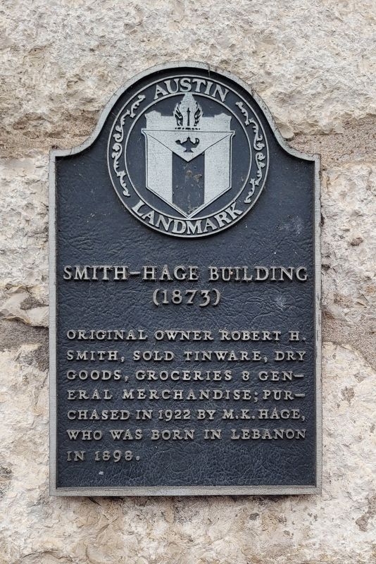 Smith-Hage Building Marker. Click for full size. Smith-Hage Building Marker image. Click for full size.