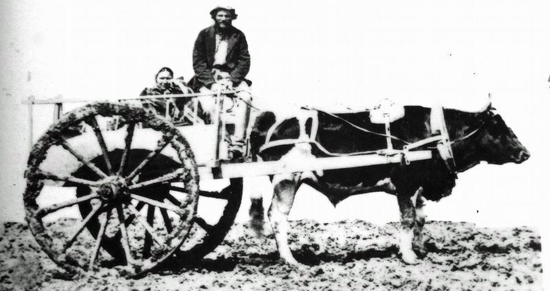 Marker detail: A Red River Cart image. Click for full size.