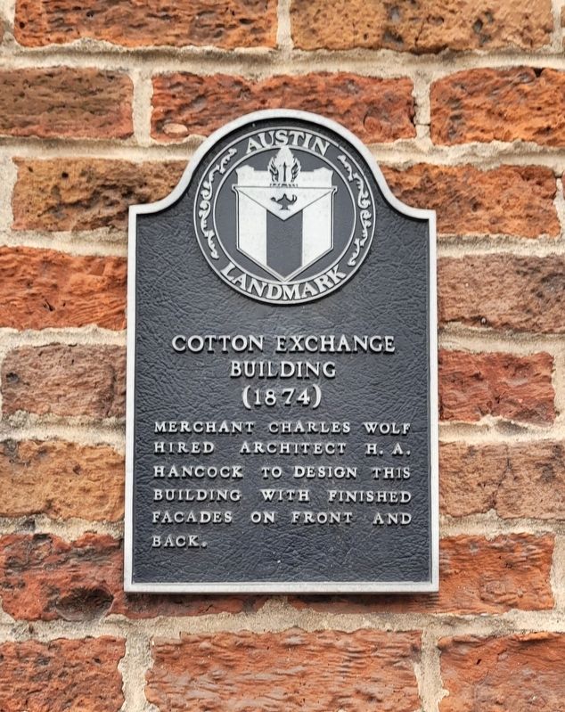 Cotton Exchange Building Marker. Click for full size. Cotton Exchange Building Marker image. Click for full size.