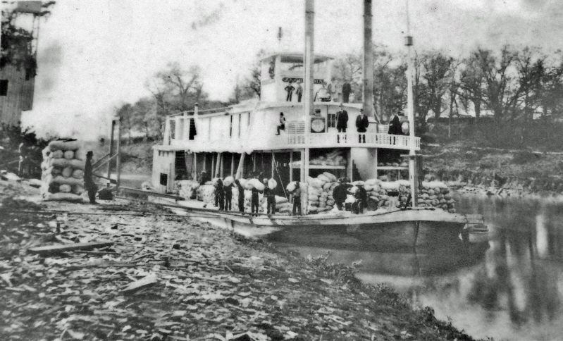 Marker detail: The J.L. Grandin taking on wheat in the southern valley image. Click for full size.