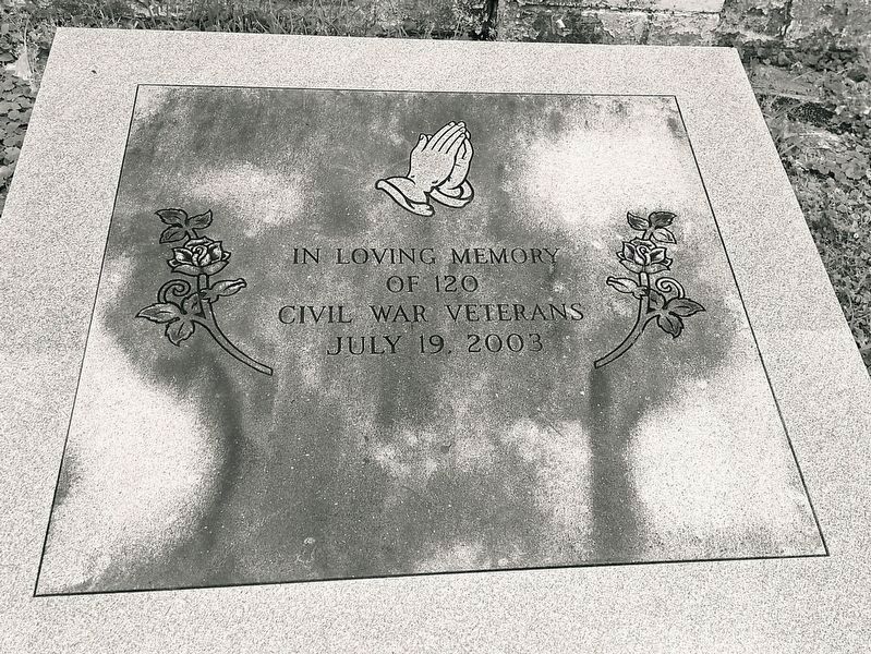 In loving memory of 120 Civil War Veterans July 19, 2003 image. Click for full size.