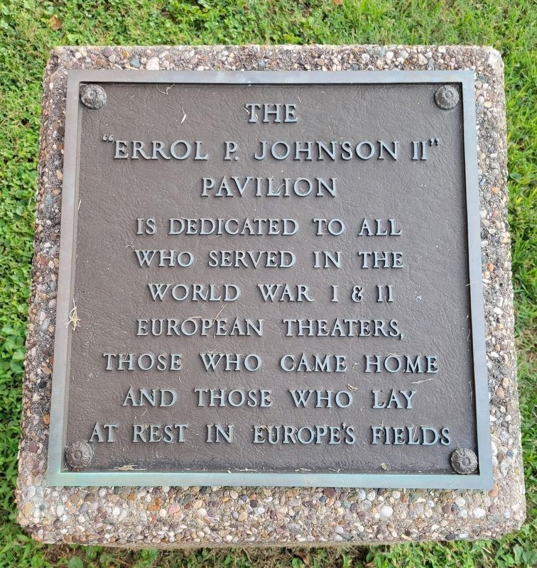 The "Errol P. Johnson II" Pavilion tablet. Click for full size. The "Errol P. Johnson II" Pavilion tablet image. Click for full size.