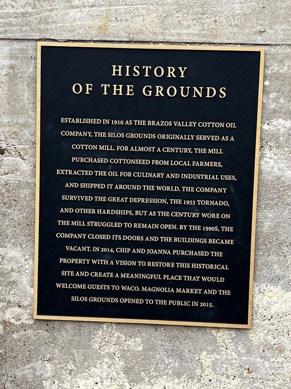 History of the Grounds Marker image. Click for full size.