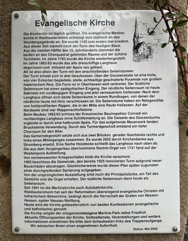 Evangelische Kirche / Protestant Church Marker image. Click for full size.