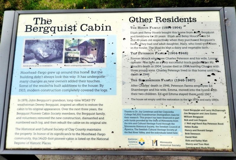The Bergquist Cabin Marker image. Click for full size.