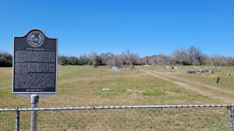The Lott Cemetery and marker. Click for full size. The Lott Cemetery and marker image. Click for full size.