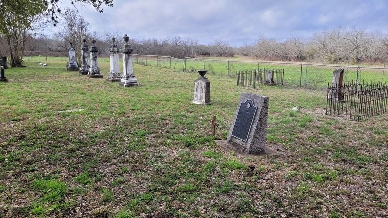 The view of the Pettus Cemetery and Marker at the cemetery entrance. Click for full size. The view of the Pettus Cemetery and Marker at the cemetery entrance image. Click for full size.
