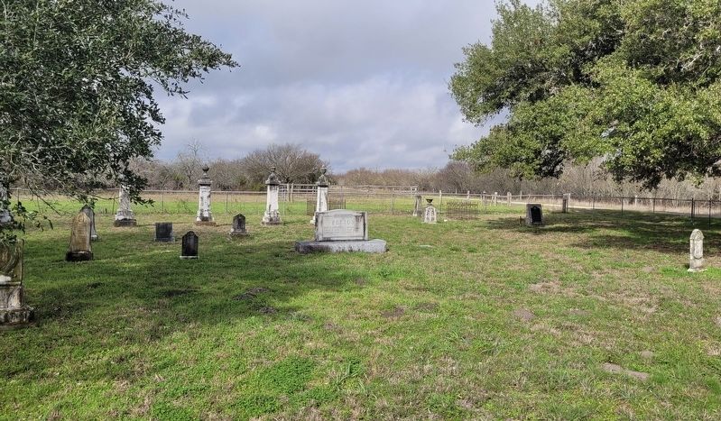 The view of the Pettus Cemetery and Marker from the center of the cemetery. Click for full size. The view of the Pettus Cemetery and Marker from the center of the cemetery image. Click for full size.