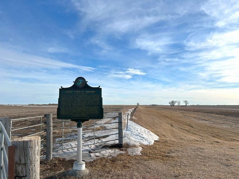 Ghost Town of Argonne Marker, from the north. Click for full size. Ghost Town of Argonne Marker, from the north image. Click for full size.