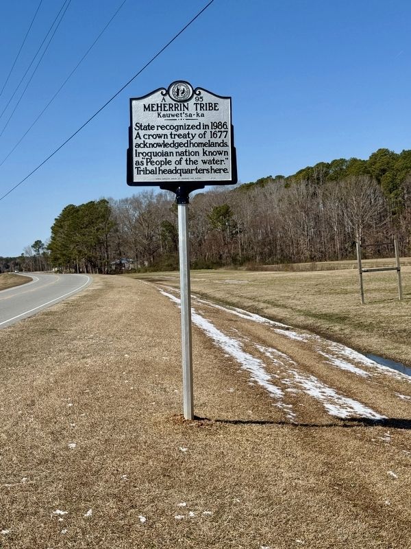 Merherrin Tribe Marker. Click for full size. Merherrin Tribe Marker image. Click for full size.