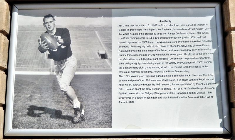 Jim Crotty Marker. Click for full size. Jim Crotty Marker image. Click for full size.