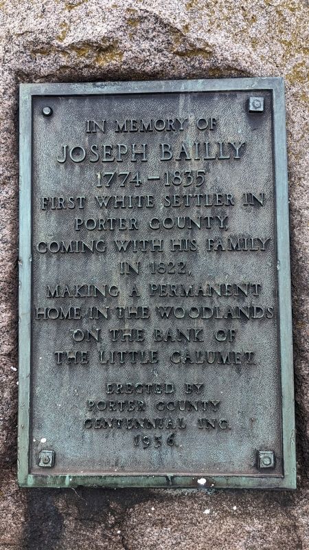 In Memory of Joseph Bailly Marker. Click for full size. In Memory of Joseph Bailly Marker image. Click for full size.