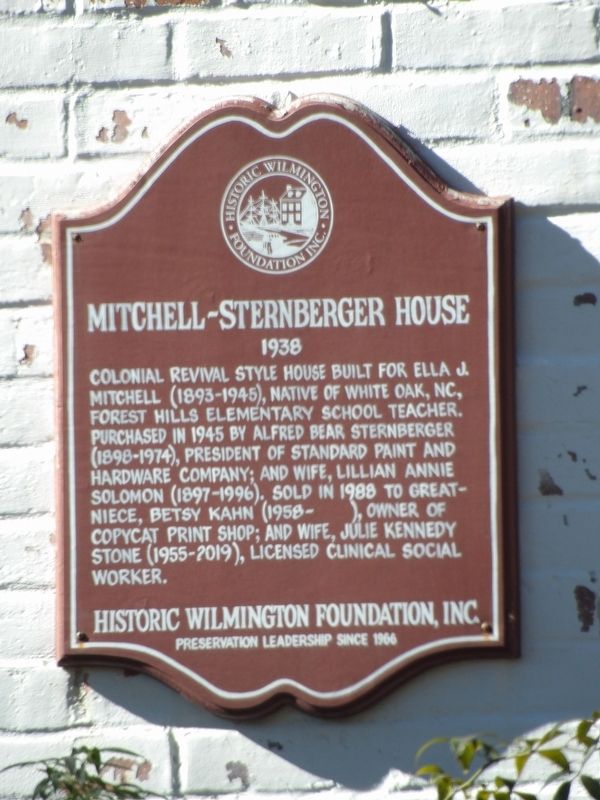 Mitchell-Sternberger House Marker. Click for full size. Mitchell-Sternberger House Marker image. Click for full size.