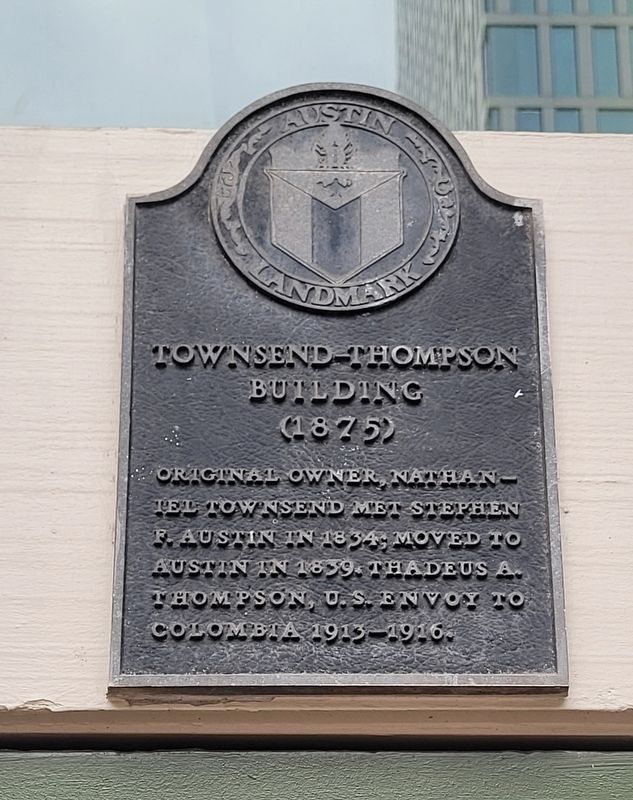 Townsend-Thompson Building Marker. Click for full size. Townsend-Thompson Building Marker image. Click for full size.