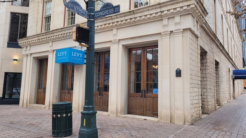 The corner of the Sampson-Henricks Building and Marker. Click for full size. The corner of the Sampson-Henricks Building and Marker image. Click for full size.