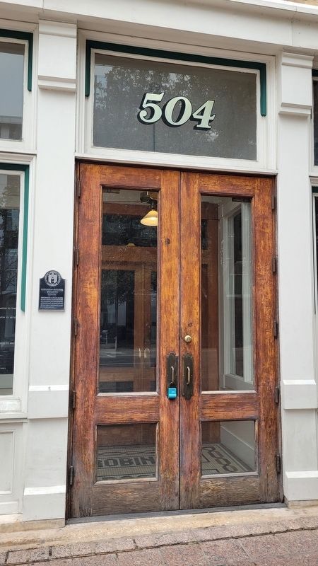 The entrance to the Robinson-Rosner Building and Marker image. Click for full size.